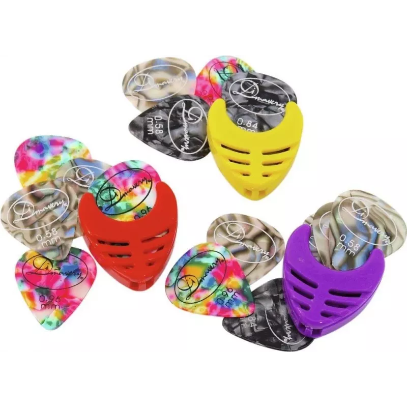 DIMAVERY Soporte para púas de guitarra, varios colores (26310120)