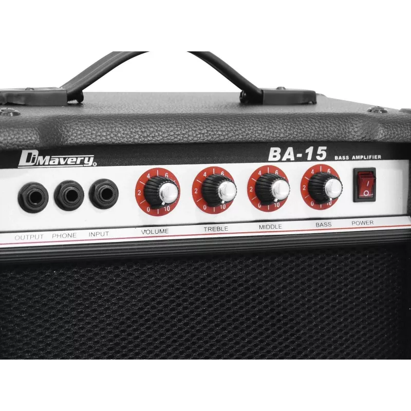 DIMAVERY BA-15 15W Amplificador combo para bajo Negro 26363005