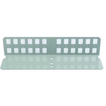 Telegärtner Placa frontal de fibra óptica para 12xSC dúplex o ST/SC dúplex, gris claro H02025A0328