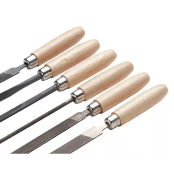 Cimco Set de limas de precisión 206750, 6 piezas, 160 mm, picado 2, DIN 7283
