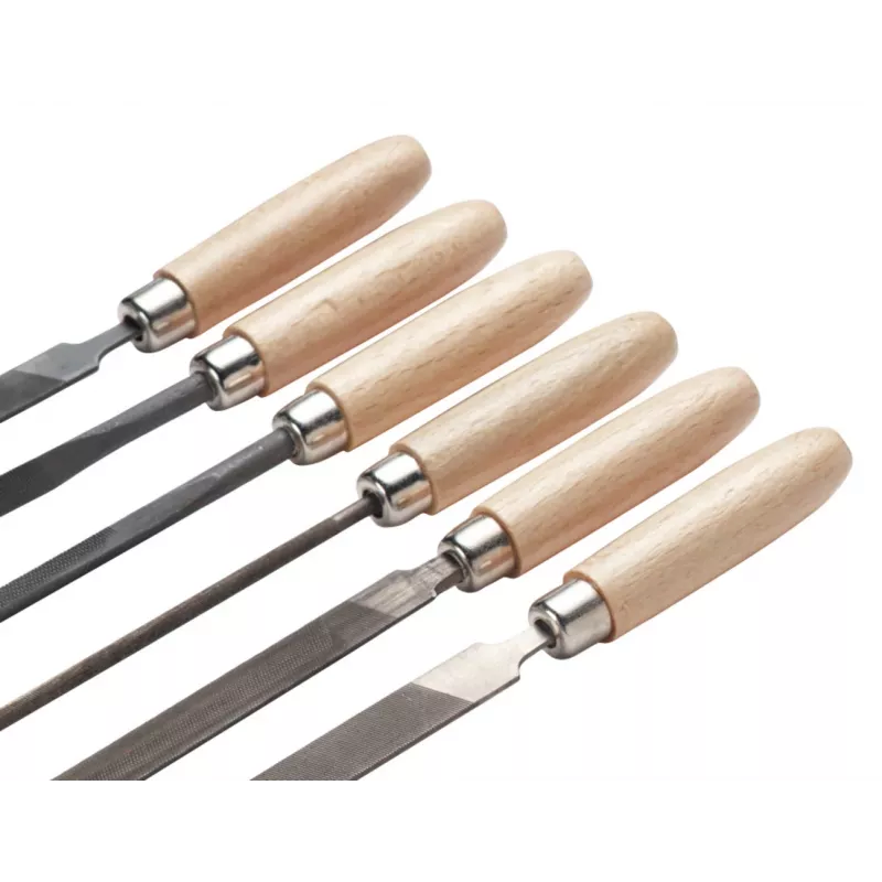 Cimco Set de limas de precisión 206750, 6 piezas, 160 mm, picado 2, DIN 7283