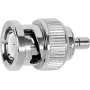 TELEGÄRTNER Adaptador coaxial de conector macho BNC a conector macho SMB, 50 ohmios, latón niquelado, J01008G0038