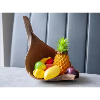 EUROPALMS Mix de frutas artificiales en bolsa de malla, 12 piezas, polietileno, multicolor, decorativo 83309211