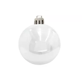 EUROPALMS set de bolas decorativas 7 cm, blanco, 6 uds. (83501254)