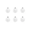 EUROPALMS set de bolas decorativas 7 cm, blanco, 6 uds. (83501254)