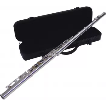 DIMAVERY QP-10 C flauta travesera, plateada 26500300