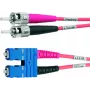 Telegärtner cable de fibra óptica OM4 ST a SC, 50/125 µm multimodo, 2 m, aqua L00891A0079