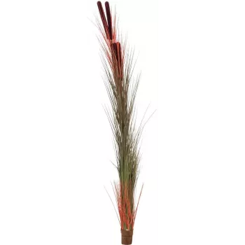 EUROPALMS hierba de caña artificial con espigas, marrón claro, 152 cm 82505856