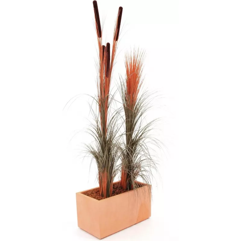 EUROPALMS hierba de caña artificial con espigas, marrón claro, 152 cm 82505856