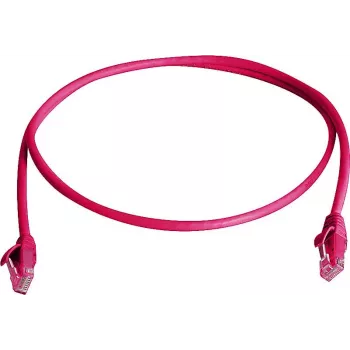 TELEGÄRTNER 100008898 cable de red CAT 6 RJ45, 7,5 m, rojo, LSZH, U/UTP, ignífugo