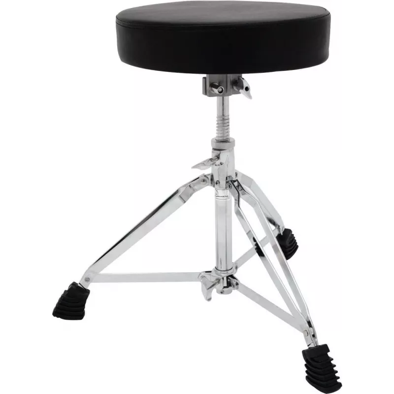 DIMAVERY DT-80 taburete de batería, asiento redondo, altura ajustable 480-600 mm, trípode doblemente reforzado, negro 26031100