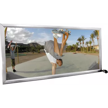EUROPALMS panel publicitario iluminado, aluminio, 1x2 m, LED, plata 83331754