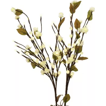 EUROPALMS Arco de camelias con LED, blanco, 50 cm 83330310