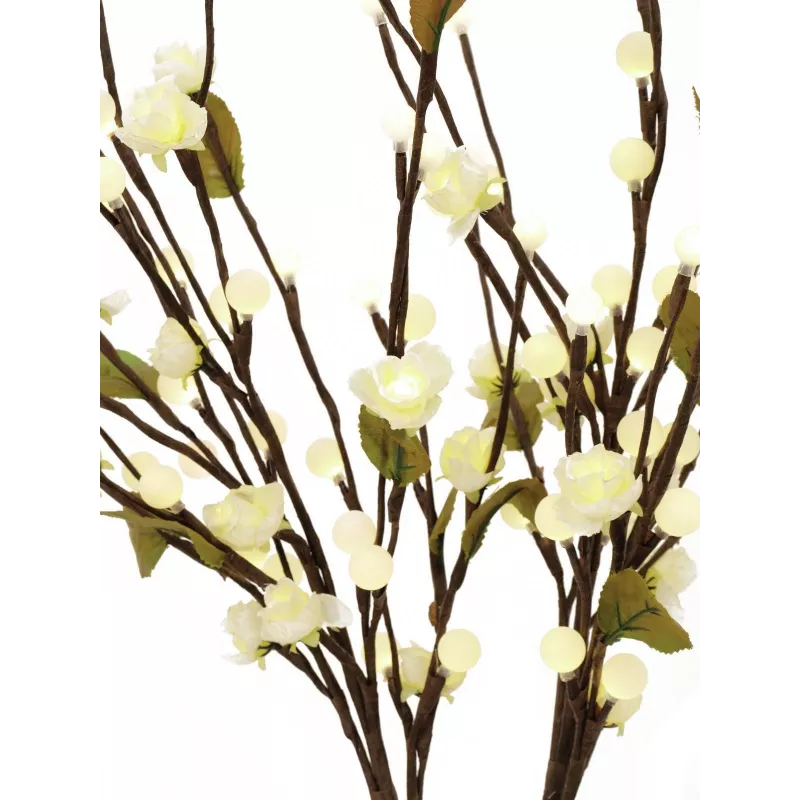EUROPALMS Arco de camelias con LED, blanco, 50 cm 83330310