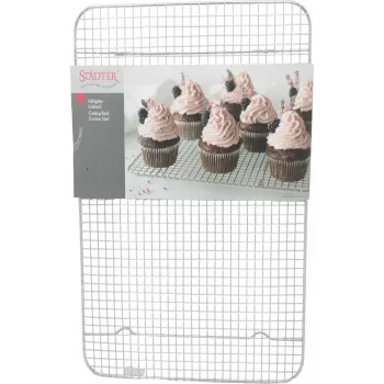 Städter Rejilla rectangular para pasteles 42,5 x 29,5 x 2,5 cm acero cromado 464261