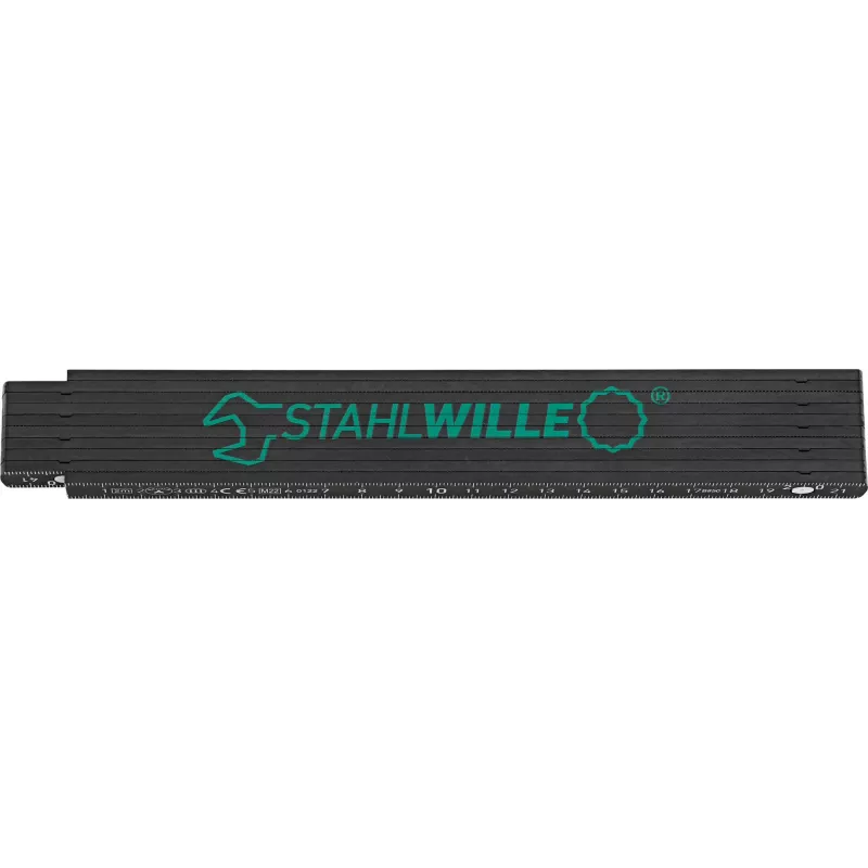 Stahlwille 13112 2M 77470003 Metro plegable, 2 m, métrico, haya, blanco
