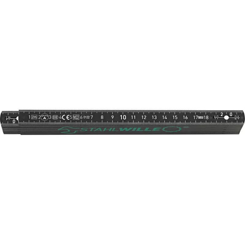 Stahlwille 13112 2M 77470003 Metro plegable, 2 m, métrico, haya, blanco