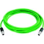 TELEGÄRTNER Cable de red Industrial Ethernet M12 X-coded Cat.6A, 3 m, PUR, verde