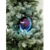 EUROPALMS Bola de nieve LED 8 cm, lila, pack de 5 83501240