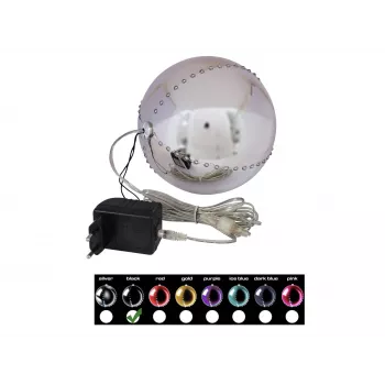 EUROPALMS Bola de nieve LED 15 cm, negro 83501244