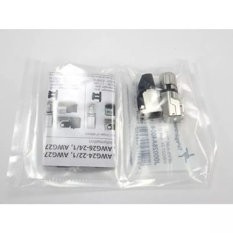 Telegärtner MFP8-4x90 Conector RJ45 Cat.6A montable en campo, T568A, apantallado, multiángulo J00026A4004