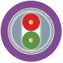 Siemens 6XV1830-0EN20 PROFIBUS FC Standard Cable GP, cable de par trenzado de 2 hilos, funda de PVC violeta, 150 Ohm, 12 Mbit/s