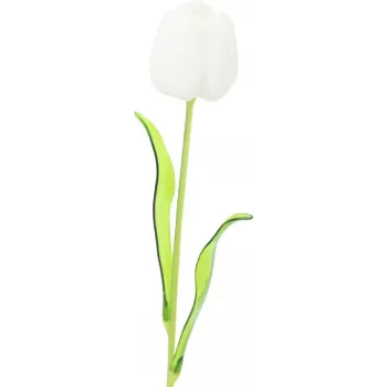 EUROPALMS Crystal Tulip flor artificial, blanca, 61 cm, pack de 12 (82600204)