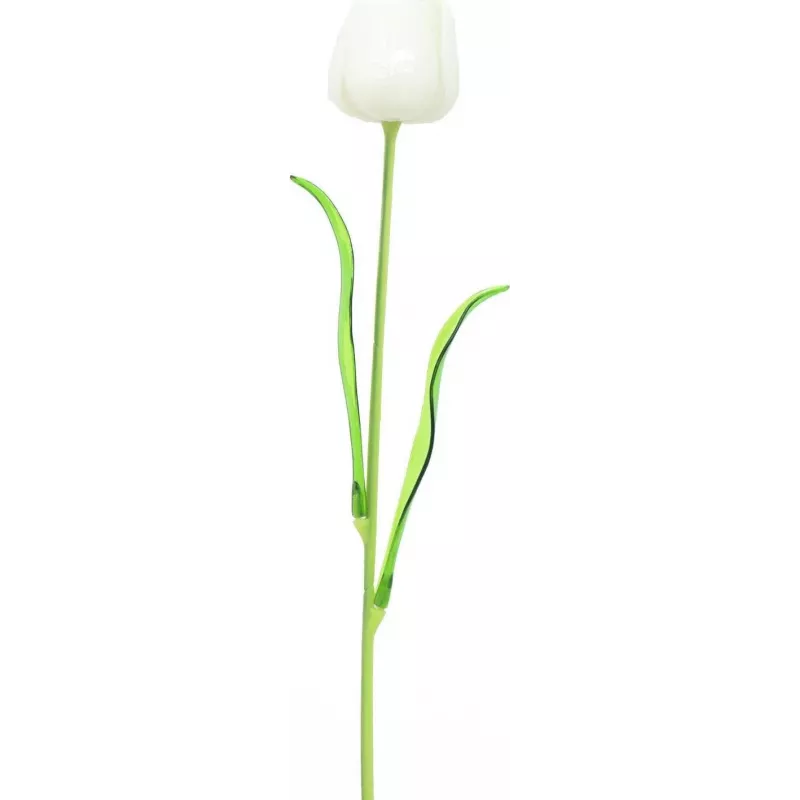 EUROPALMS Crystal Tulip flor artificial, blanca, 61 cm, pack de 12 (82600204)
