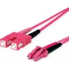 TELEGÄRTNER cable adaptador dúplex SC/LC OM4 2 m conector SC-D LC-D violeta cable (L00891A0127)