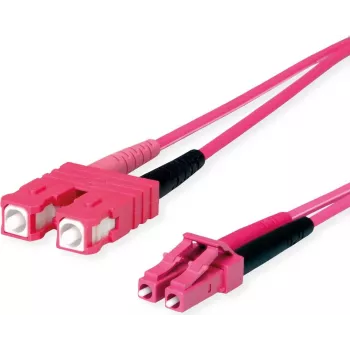 TELEGÄRTNER cable adaptador dúplex SC/LC OM4 2 m conector SC-D LC-D violeta cable (L00891A0127)