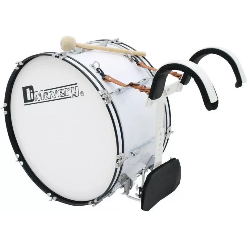 DIMAVERY MB-424 bombo de marcha 24x12 blanco 26010361