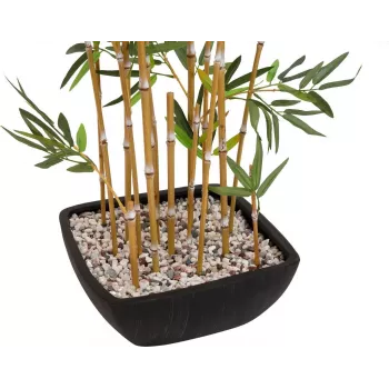 EUROPALMS bambú artificial en cuenco decorativo, 150 cm 82509262