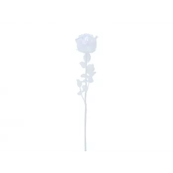 EUROPALMS Crystal Rose flor artificial, transparente, 81 cm, pack de 12 pack ahorro 82600210