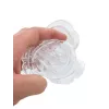 EUROPALMS Crystal Rose flor artificial, transparente, 81 cm, pack de 12 pack ahorro 82600210