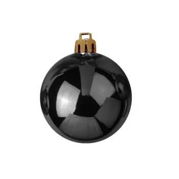 EUROPALMS bola decorativa 7 cm, negra, pack de 6 (83501253)