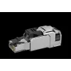TELEGÄRTNER 100040203 módulo keystone RJ45 Cat.6A blindado IDC sin herramientas