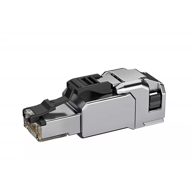 TELEGÄRTNER 100040203 módulo keystone RJ45 Cat.6A blindado IDC sin herramientas