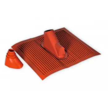 TechniSat Juego de teja de tejado de aluminio, rojo teja con manguito de goma (0000/1719)