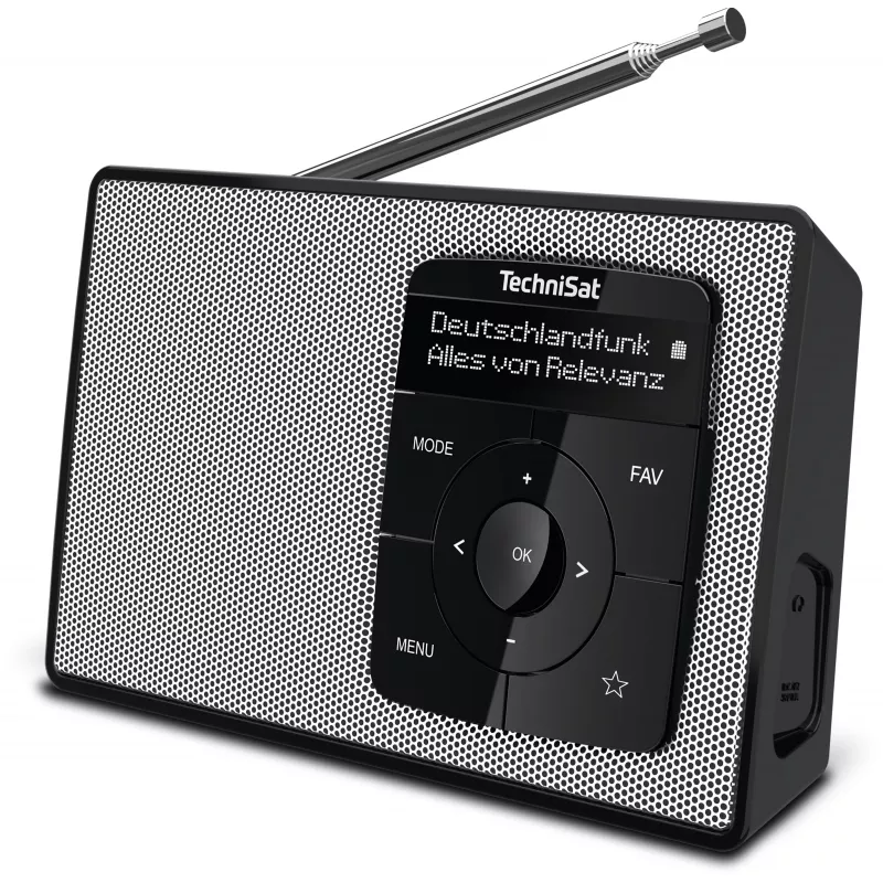 TechniSat DIGITRADIO 2 DAB+ FM Bluetooth Radio despertador negro/blanco 0002/3910