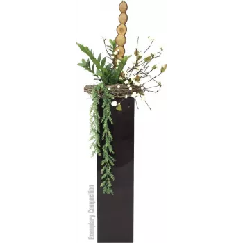 EUROPALMS Zamifolia Planta artificial ZZ, 70 cm, maceta negra 82600153