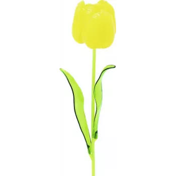 EUROPALMS Crystal Tulip Flor artificial, amarilla, 61 cm, pack de 12 82600207