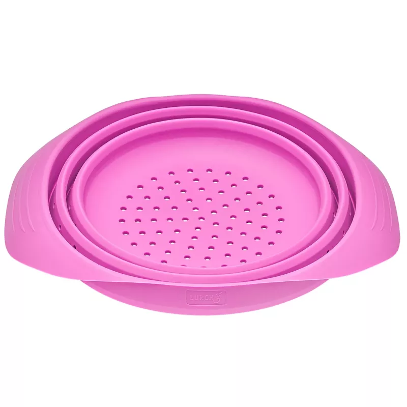 LURCH Colador plegable Traube 24 cm silicona con base de PP 210286