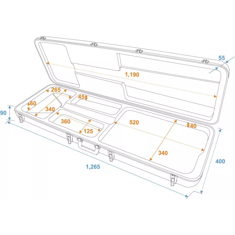 Dimavery Estuche rígido de ABS para guitarra eléctrica 26347650