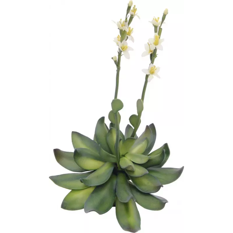 EUROPALMS Rosa de piedra (EVA) planta artificial, amarillo, 32 cm 82530573