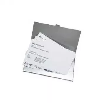 JÜSCHA Alassio tarjetero, aluminio, plata mate, para aprox. 10 tarjetas, 93 x 60 x 5 mm 0334
