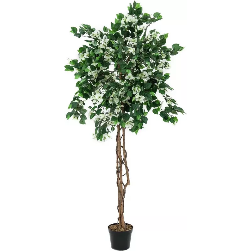 EUROPALMS Planta artificial buganvilla, blanco, 180 cm 82507086