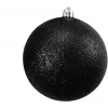 EUROPALMS Set de bolas decorativas 10 cm, negro, purpurina, 4 uds. 83501268