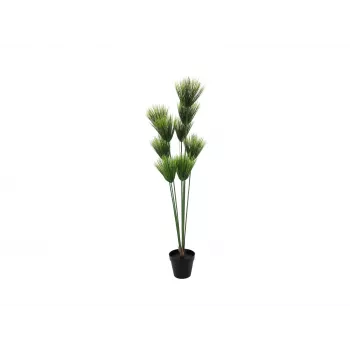 EUROPALMS Planta artificial de papiro, 150 cm, verde, en maceta negra 82600223