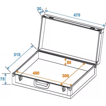 DIMAVERY Effector-Case Large Pedalboard Flight Case 26380060