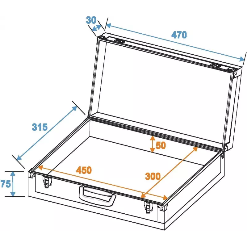 DIMAVERY Effector-Case Large Pedalboard Flight Case 26380060